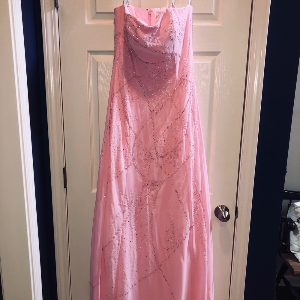 Light Pink Chiffon Prom or Pageant Dress